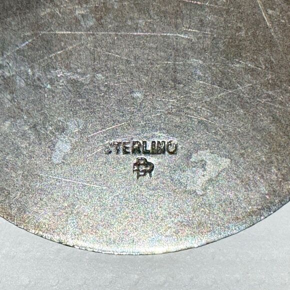 Vintage Mid Century 1" Sterling Silver Saint Christopher Pendant (A7) - Picture 5 of 5